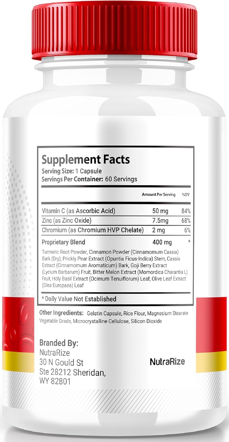 Pack of 2 NutraRize Glyco Renew Pills - All Natural Blood Support Formula | Maximum Strength Supplement for Stable Levels | Official Reviews - 120 Capsules