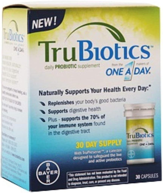 Pack of 2 ONE A DAY TruBiotics Daily Probiotic Capsules for Digestive + Immune Health Support