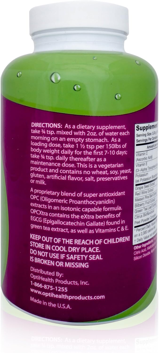 Pack of 2 OptiHealth OPCXtra Isotonic OPC Super Antioxidant Supplement - 180 Servings