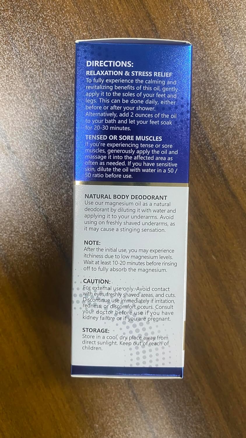 Pack of 2 Pure Magnesium Oil Spray 4.04 FL.OZ by KLLALO - Natural Muscle Relaxation and Pain Relief Formula