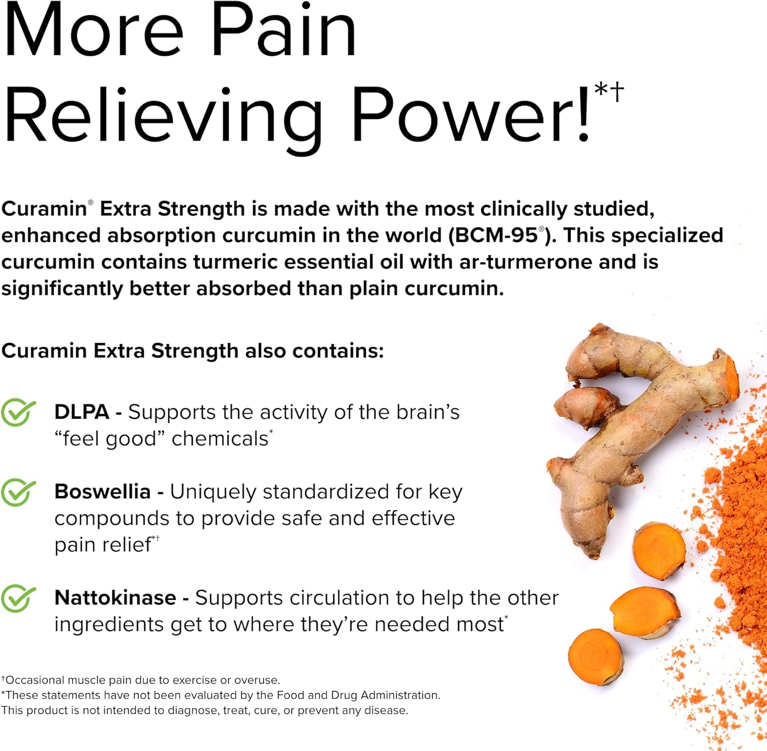 Pack of 2 Terry Naturally Curamin Extra Strength Tablets - 90 Count - Curcumin, Boswellia, DLPA, Nattokinase - Non-GMO, Vegan, Gluten Free - 60 Servings