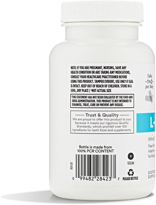 Pack of 2 Whole Foods Market L Carnitine 500mg 60 ct Dietary Supplements