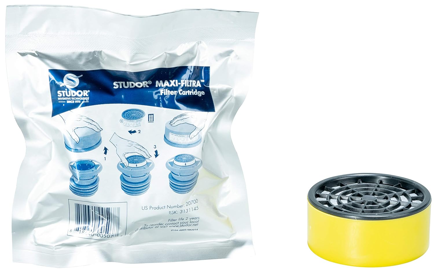 Pack of 20 Yellow/Black WELD-ON Studor 20700 Active Charcoal Replacement Cartridges for Maxi-Filtra Two-Way Vent