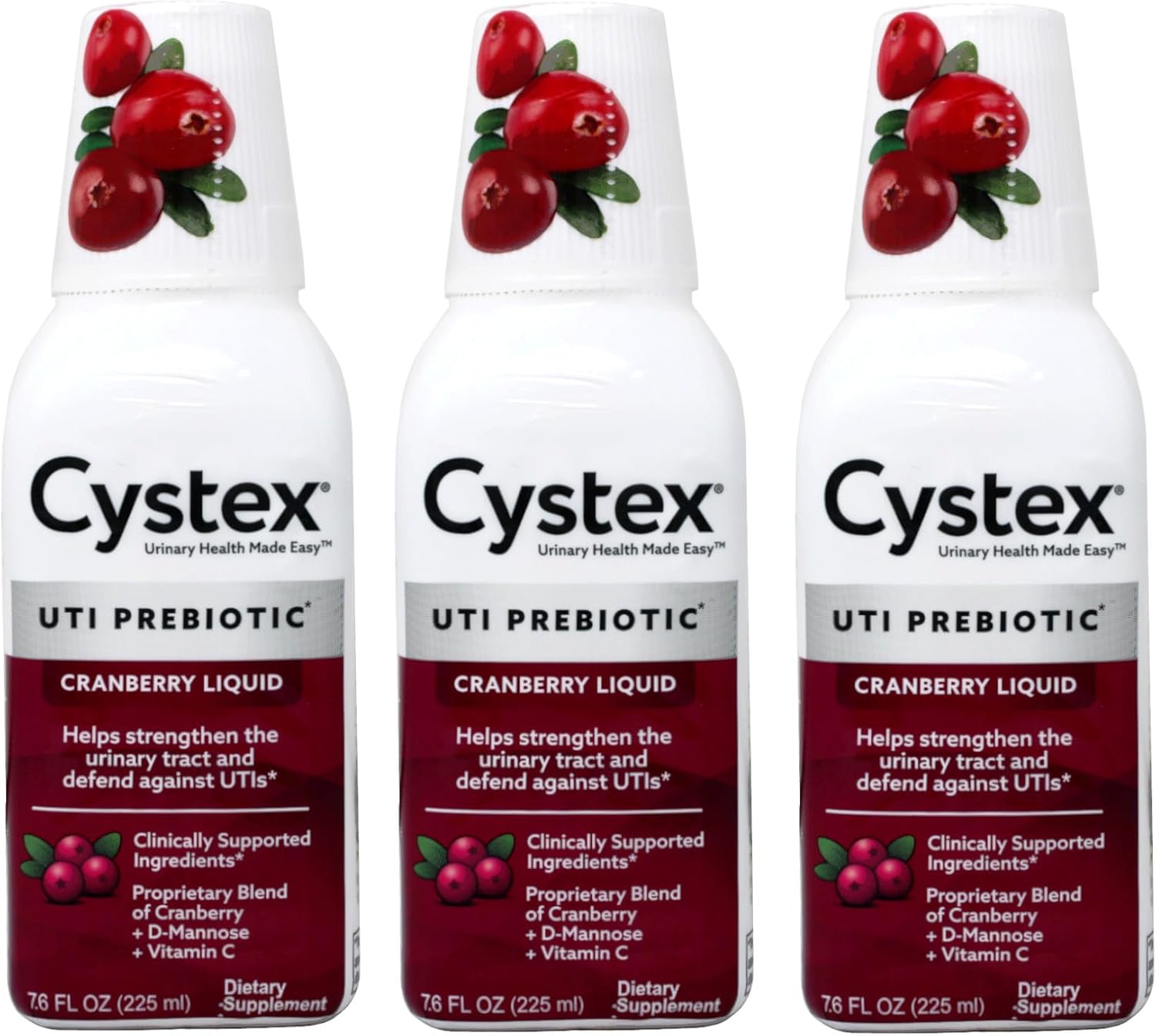 Pack of 3 Cystex Urinary Health Maintenance Cranberry Juice - 7.6 fl oz Each - Helps Maintain Urinary Tract Health - BoostGo Australia