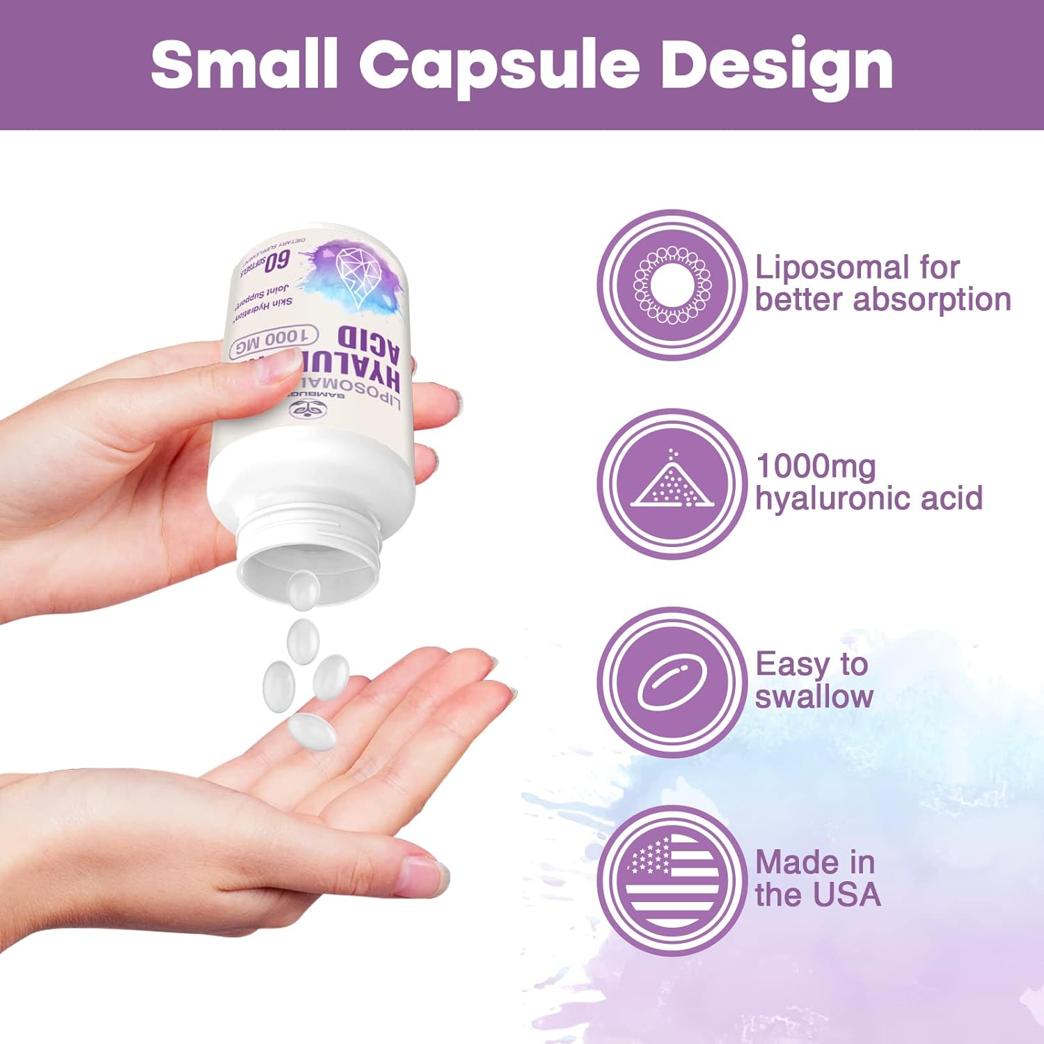 Pack of 3 High Bioavailability Liver and Hyaluronic Acid Supplements, 1100mg TUDCA, 1000mg Liposomal HA