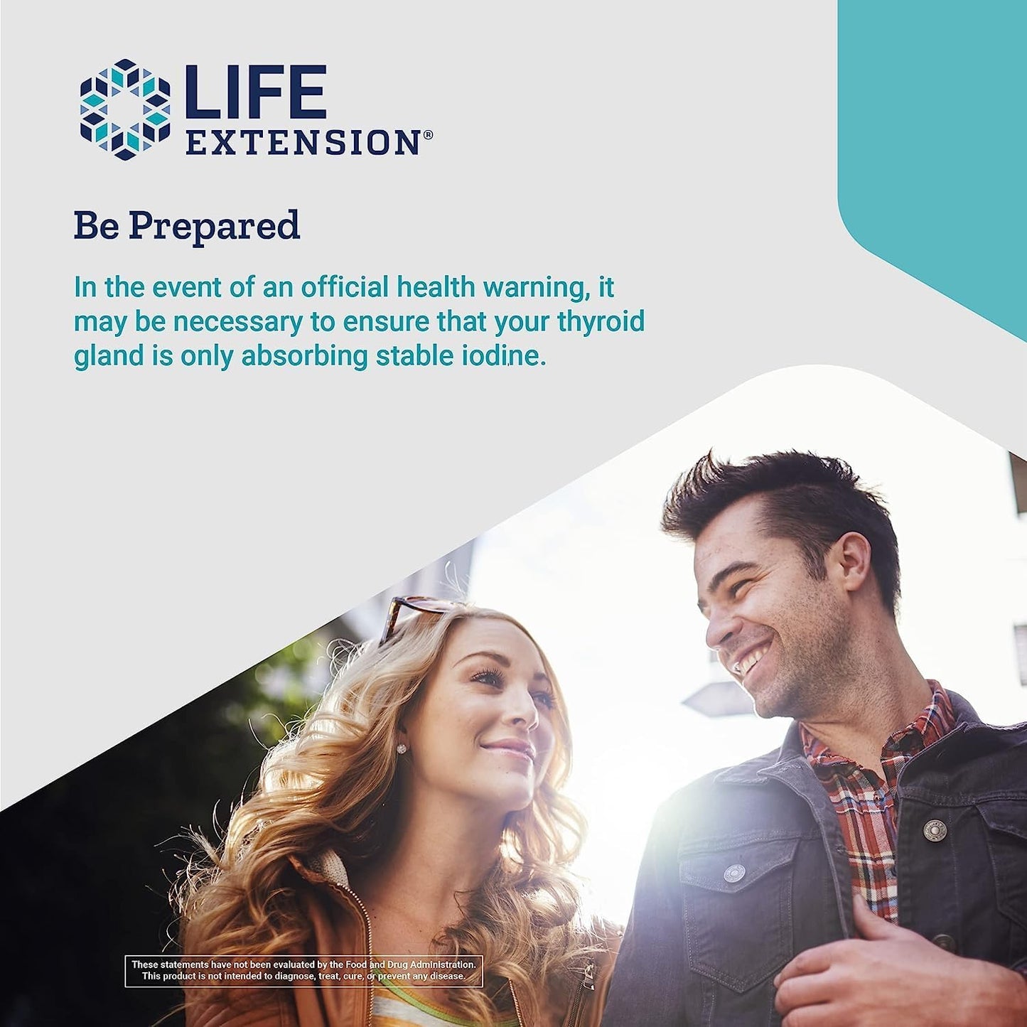 Pack of 3 Life Extension Potassium Iodide 130mg Tablets - 42 Tablets in Total