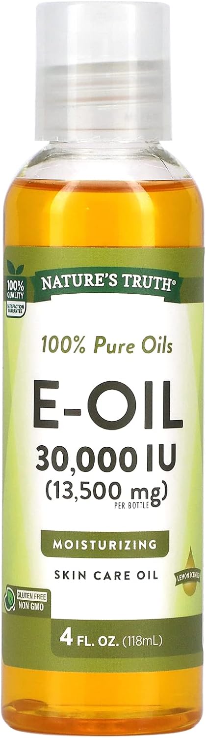 Pack of 3 Nature's Truth Vitamin E Oil Liquid - 4 Fluid Ounce Bottles for Skin and Hair Care