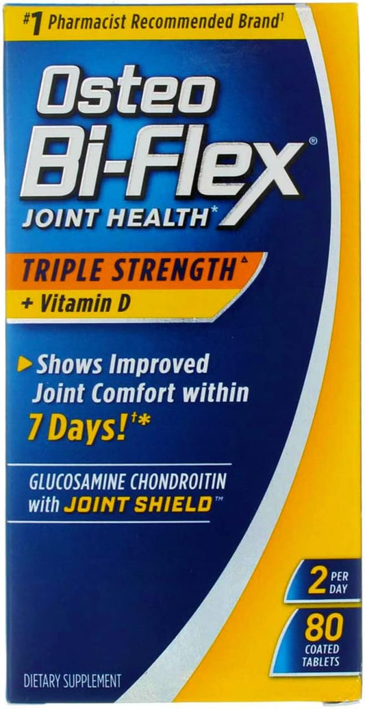 Pack of 3 Osteo Bi-Flex Triple Strength Coated Tablets with Vitamin D - 80 ea