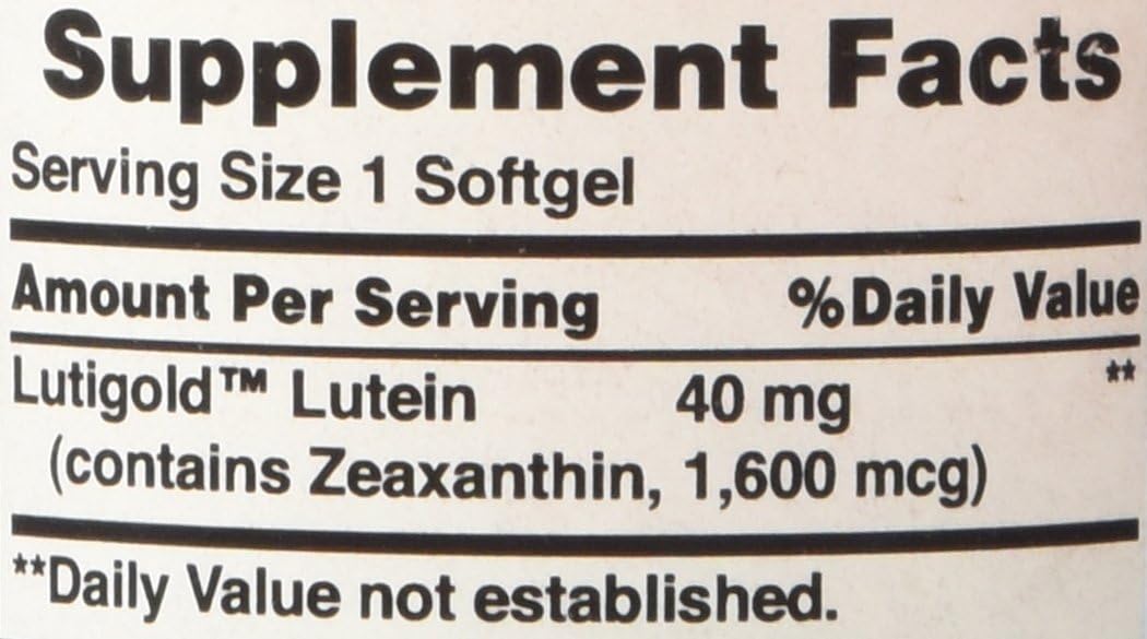 Pack of 3 Puritan's Pride Lutein 40 Mg with Zeaxanthin Capsules for Eye Health, 60 Ct Each