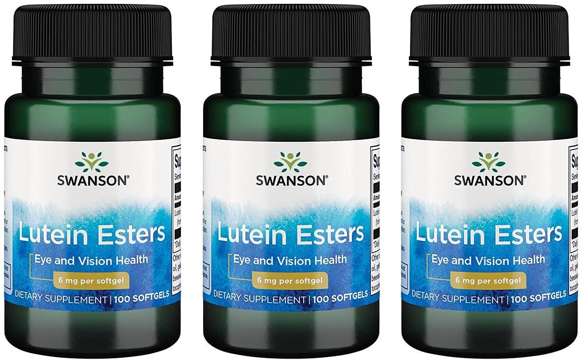Pack of 300 Swanson Premium Brand Lutein Esters 6 mg Softgels - Vision Health Support