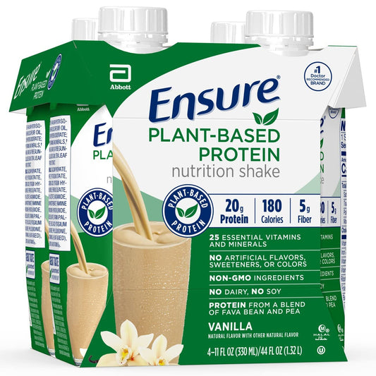 Pack of 4 Ensure Plant Protein Nutrition Shakes Vanilla - 11 Fl Oz Each