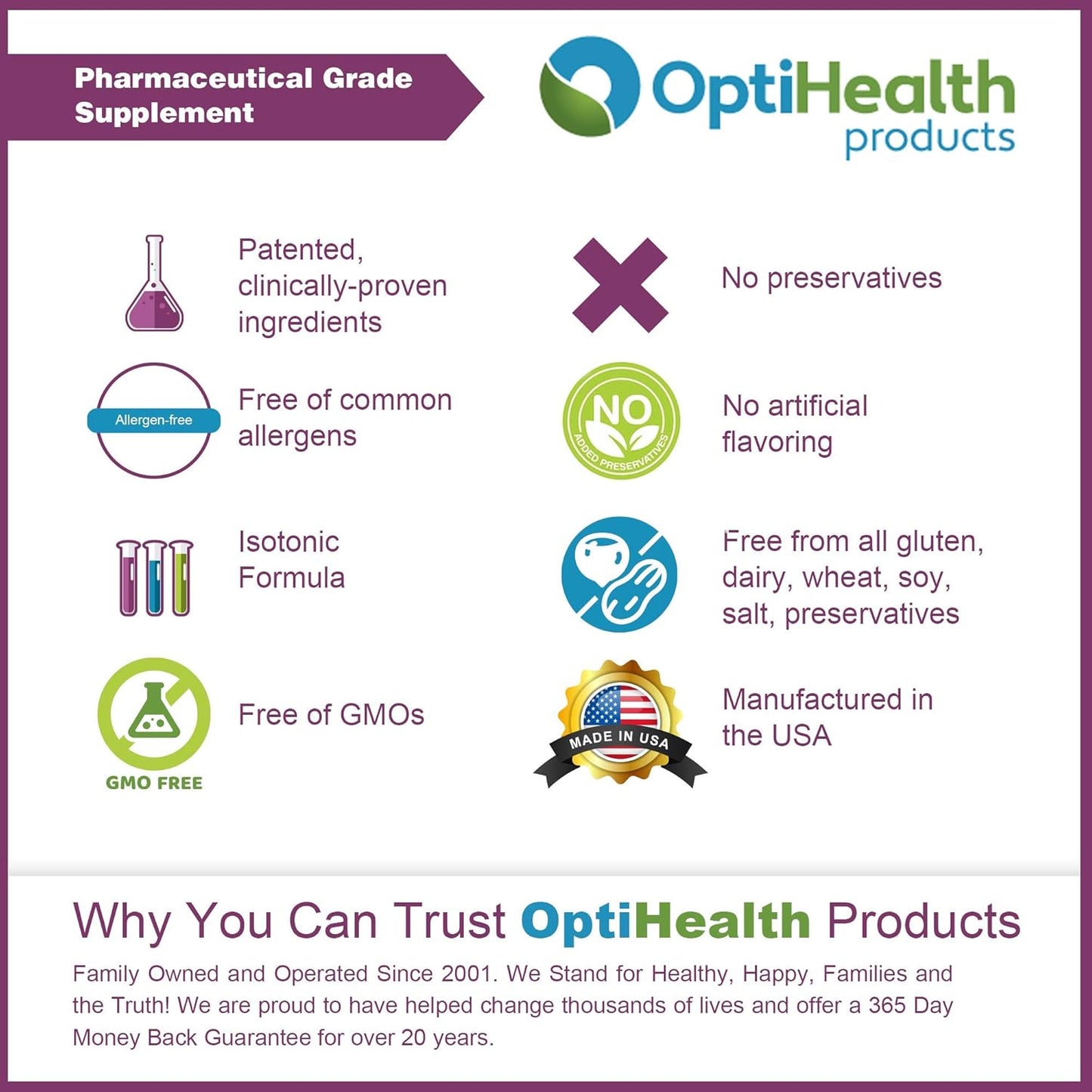 Pack of 4 OptiHealth OPCXtra Isotonic OPC Super Antioxidant Supplement - 360 Servings