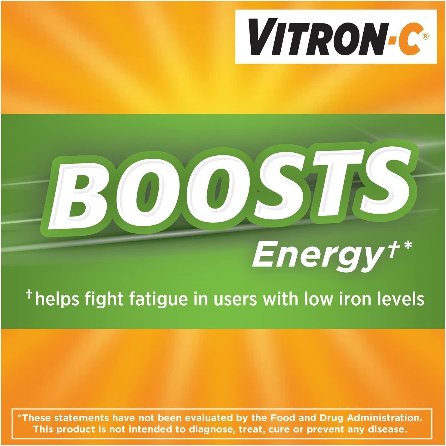 Pack of 4 Vitron-C High Potency Iron Supplements with Vitamin C - 60 Count Each