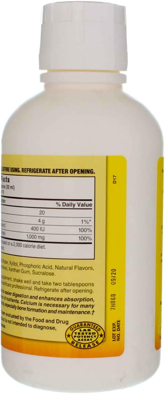 Pack of 5 Nature's Blend Calcium Citrate with D3 Blueberry Flavored Liquid - 16 oz Each