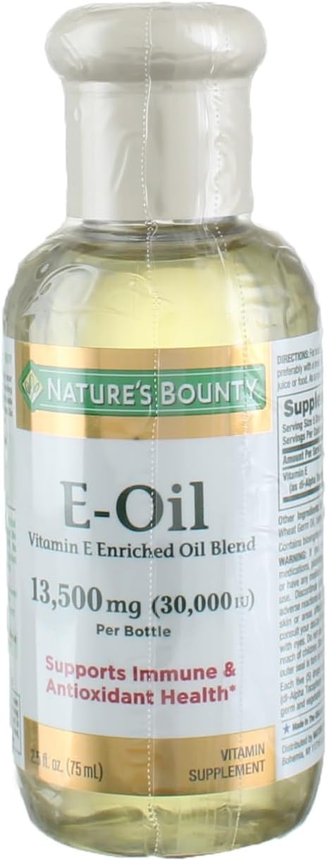 Pack of 5 Nature's Bounty Vitamin E Oil 2.50 oz Bottles for Enhanced Skin Health and Beauty