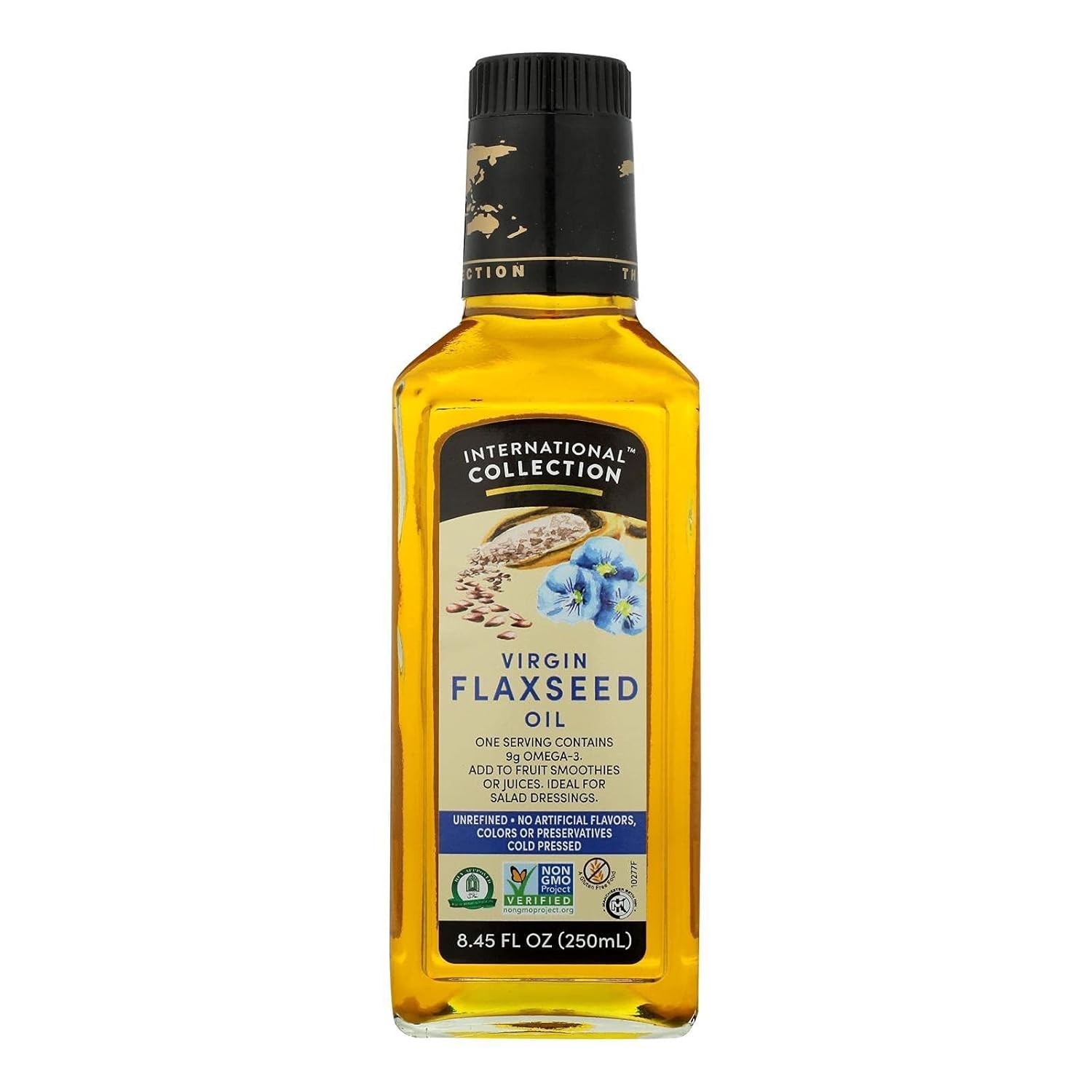 Pack of 6, 8.45 OZ International Collection Flax Seed Oil