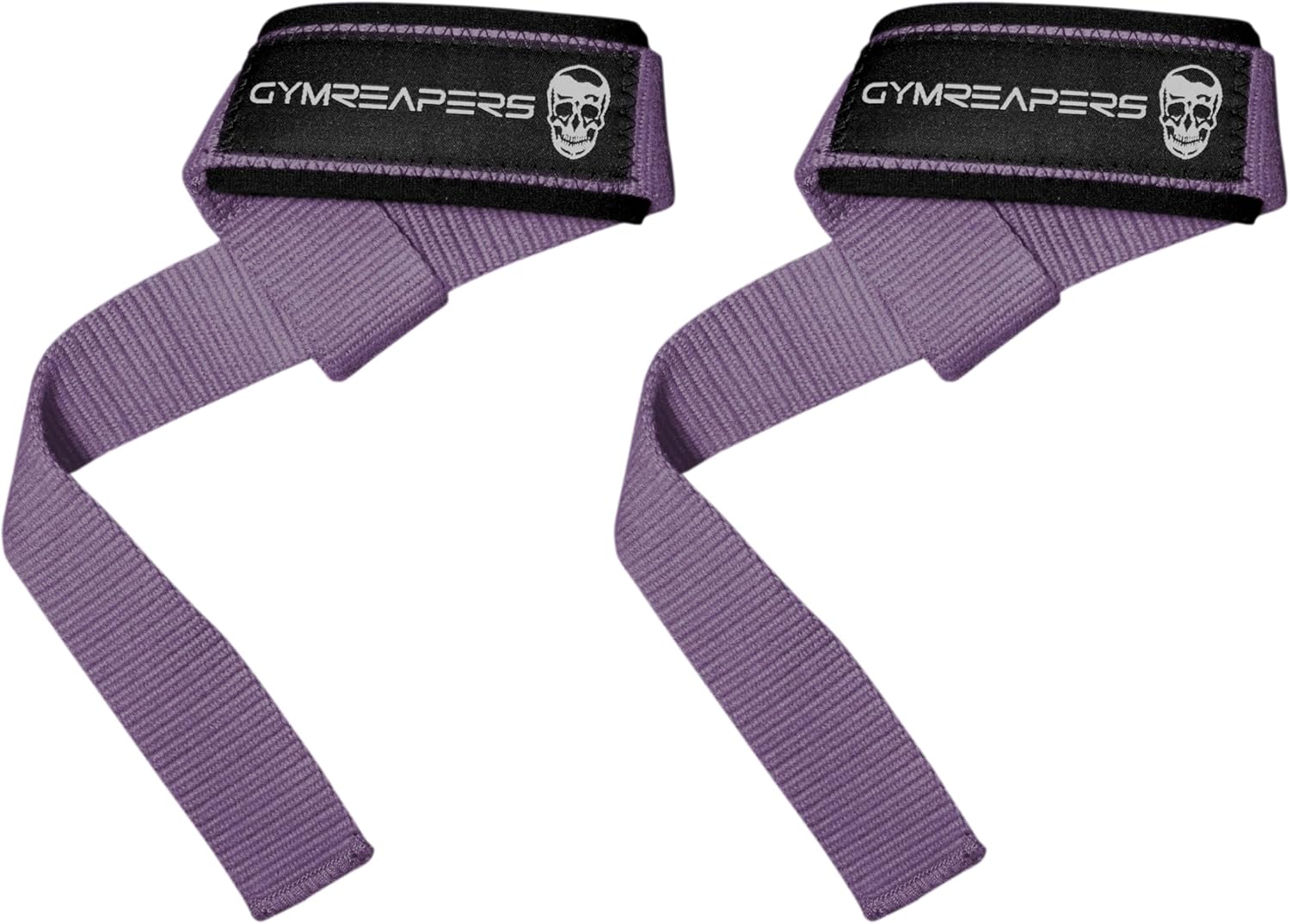 Padded Neoprene 18 inch Cotton Lifting Wrist Straps for Weightlifting, Bodybuilding, Powerlifting
