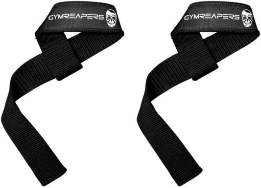 Padded Neoprene Lifting Wrist Straps for Weightlifting, Bodybuilding, Powerlifting - Gymreapers