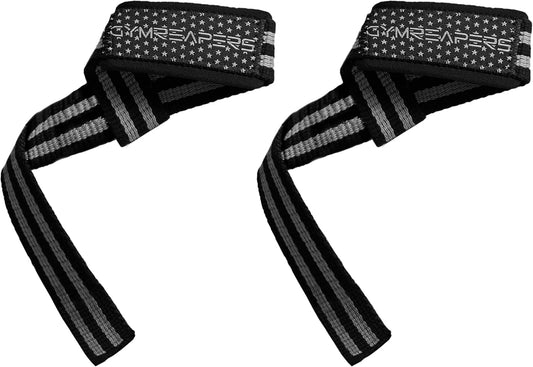 Padded Neoprene Lifting Wrist Straps for Weightlifting, Bodybuilding, Powerlifting, and Deadlifts - 18 inch Cotton - Gymreapers