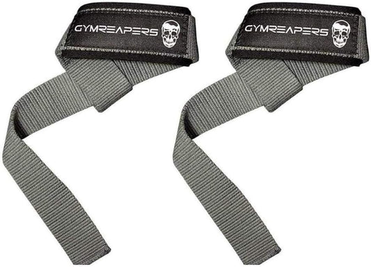 Padded Neoprene Lifting Wrist Straps for Weightlifting, Bodybuilding, Powerlifting, Strength Training, Deadlifts - 18 inch Cotton