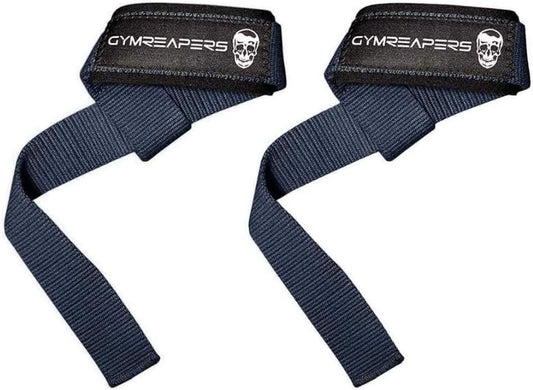 Padded Neoprene Lifting Wrist Straps for Weightlifting, Powerlifting, Strength Training - 18 inch Cotton - Gymreapers