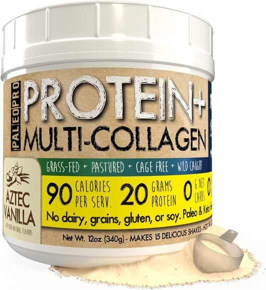 PaleoPro® Protein+ Multi-Collagen in Aztec Vanilla Flavor for Paleo Diet