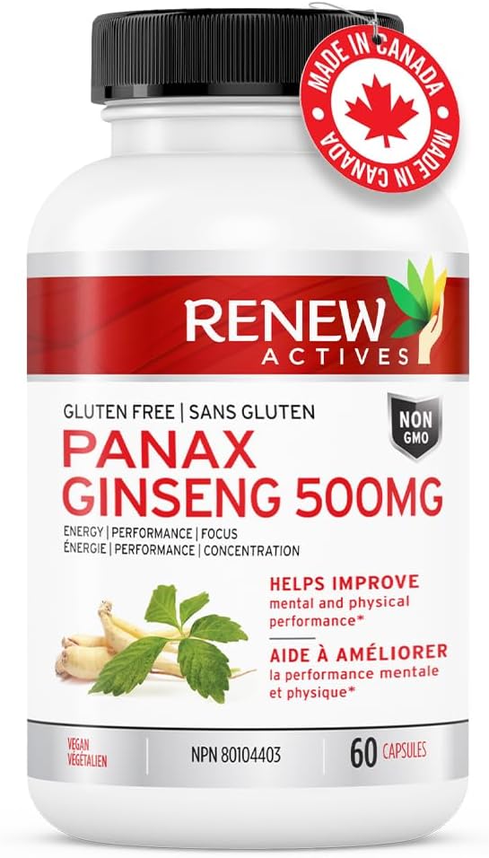 Panax Ginseng Capsules for Adults - Improve Physical & Cognitive Health, Increase Energy, Enhance Mental Clarity, Boost Performance - 60 Capsules