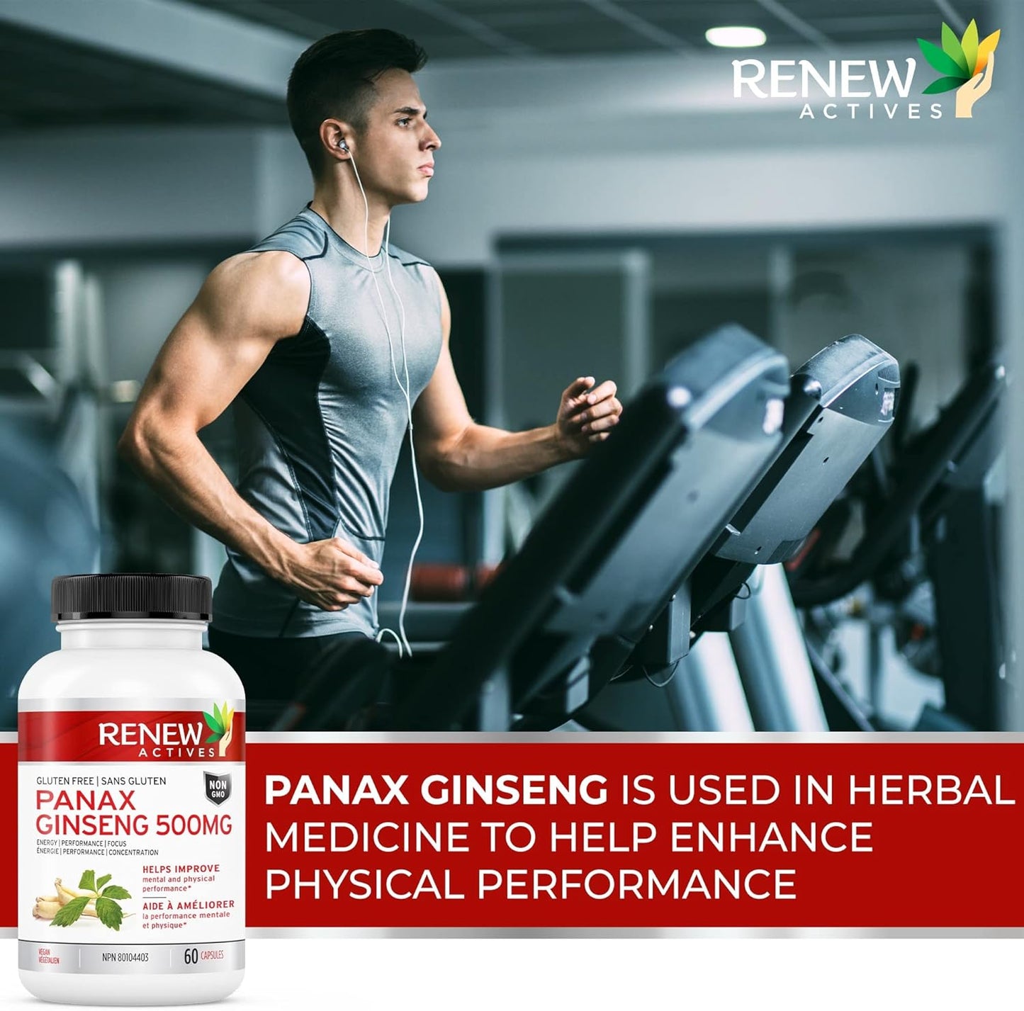 Panax Ginseng Capsules for Adults - Improve Physical & Cognitive Health, Increase Energy, Enhance Mental Clarity, Boost Performance - 60 Capsules