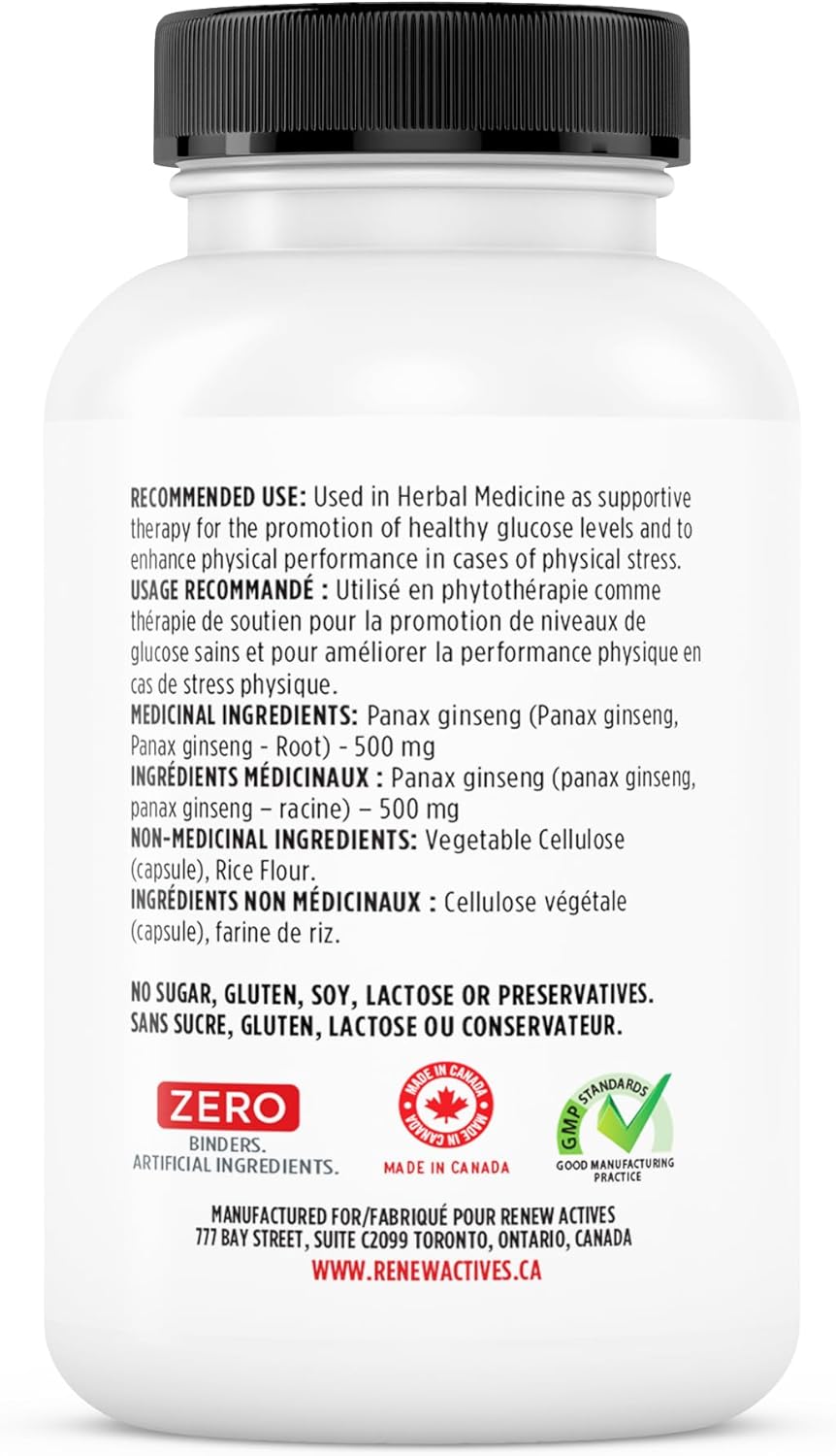 Panax Ginseng Capsules for Adults - Improve Physical & Cognitive Health, Increase Energy, Enhance Mental Clarity, Boost Performance - 60 Capsules