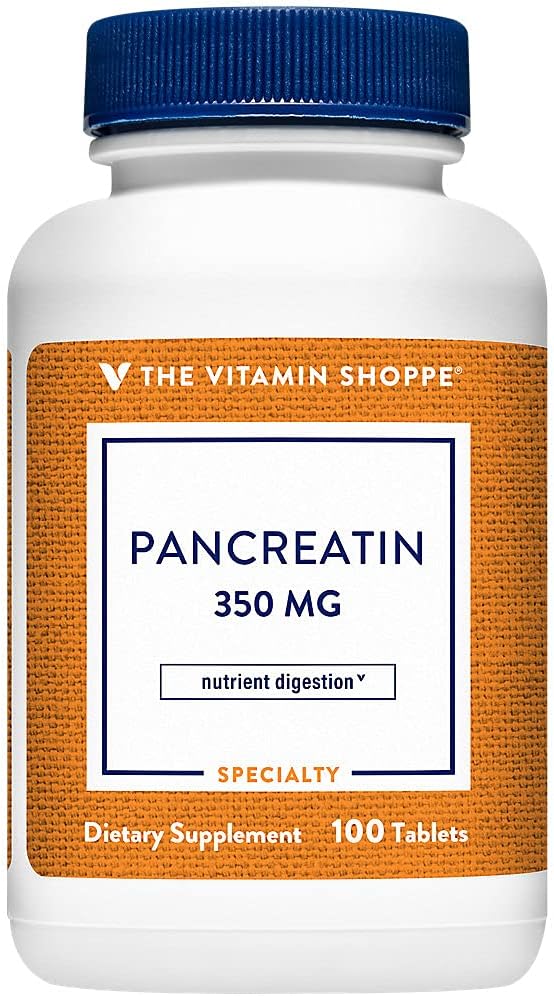 Pancreatin 500MG Digestive Enzyme Supplement for Fats, Proteins, Carbs - 100 Tablets