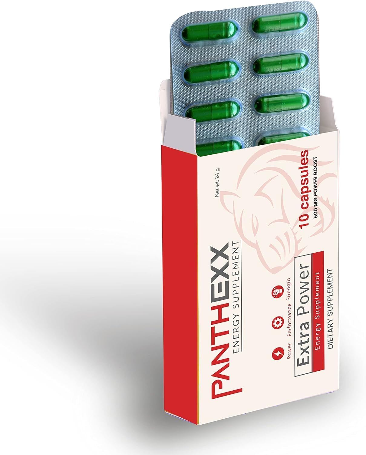 Panthexx Natural Energy Booster for Active Lifestyle - Fast Acting Formula, 10 Count Pack