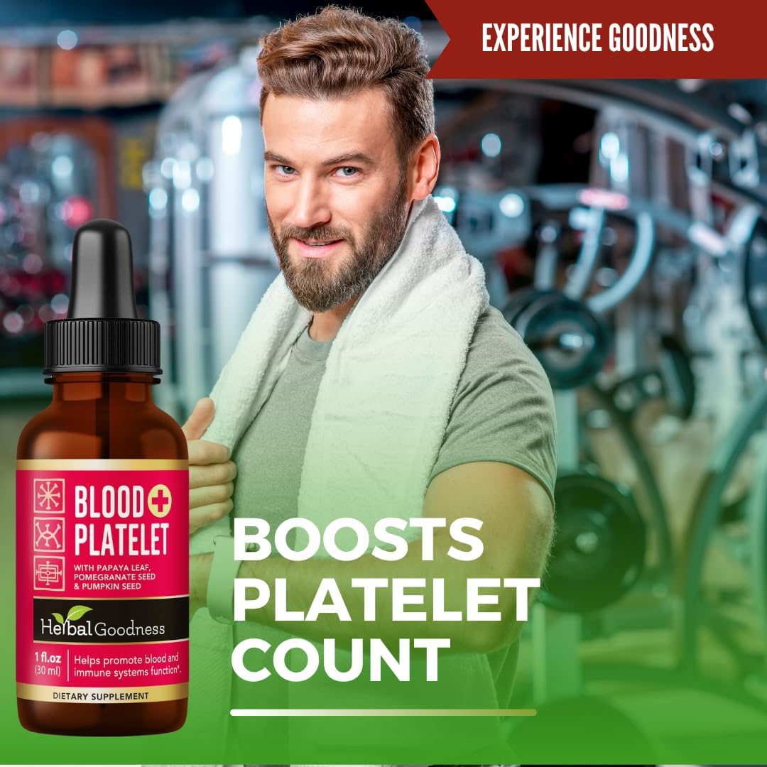 Papaya Leaf Blood Platelet Liquid Tincture Supplement - 1oz Bottle - Natural Blood Platelet Boost, Immune Support, Bone Marrow Health - USA Made