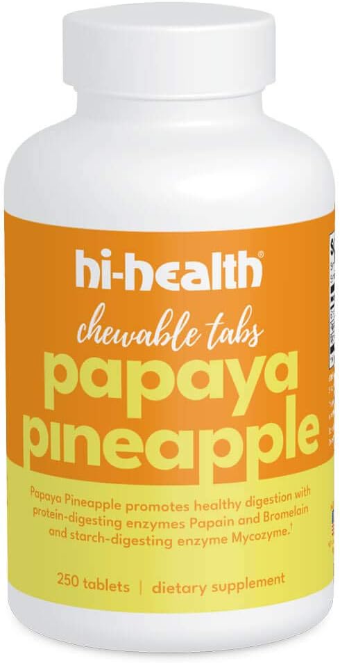 Papaya Pineapple Chewable Tablets - 250 Tabs by Hi-Health - BoostGo Australia