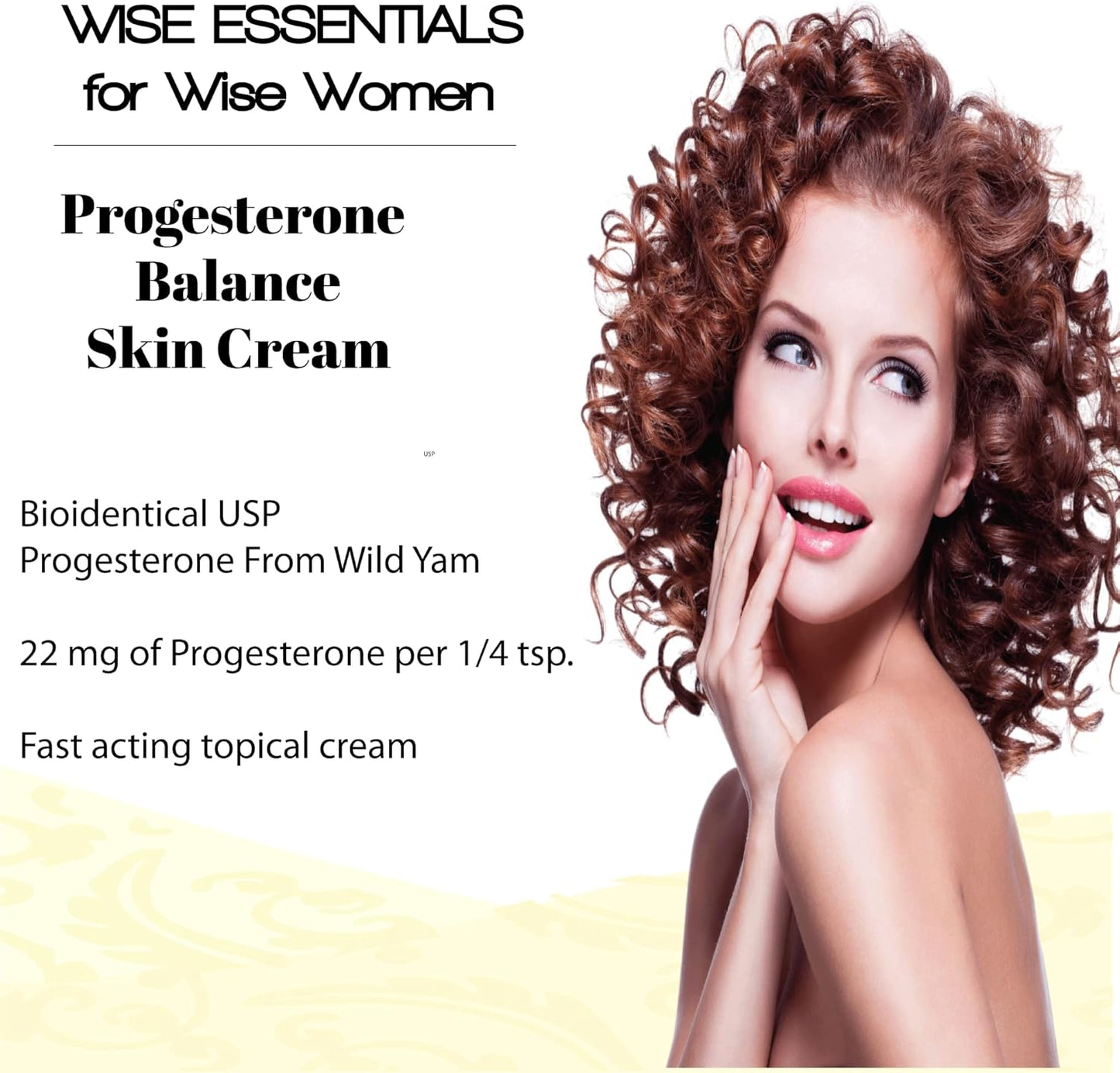 Paraben-Free Wild Yam and Progesterone Cream by Wise Essentials - Non-GMO and Fragrance-Free