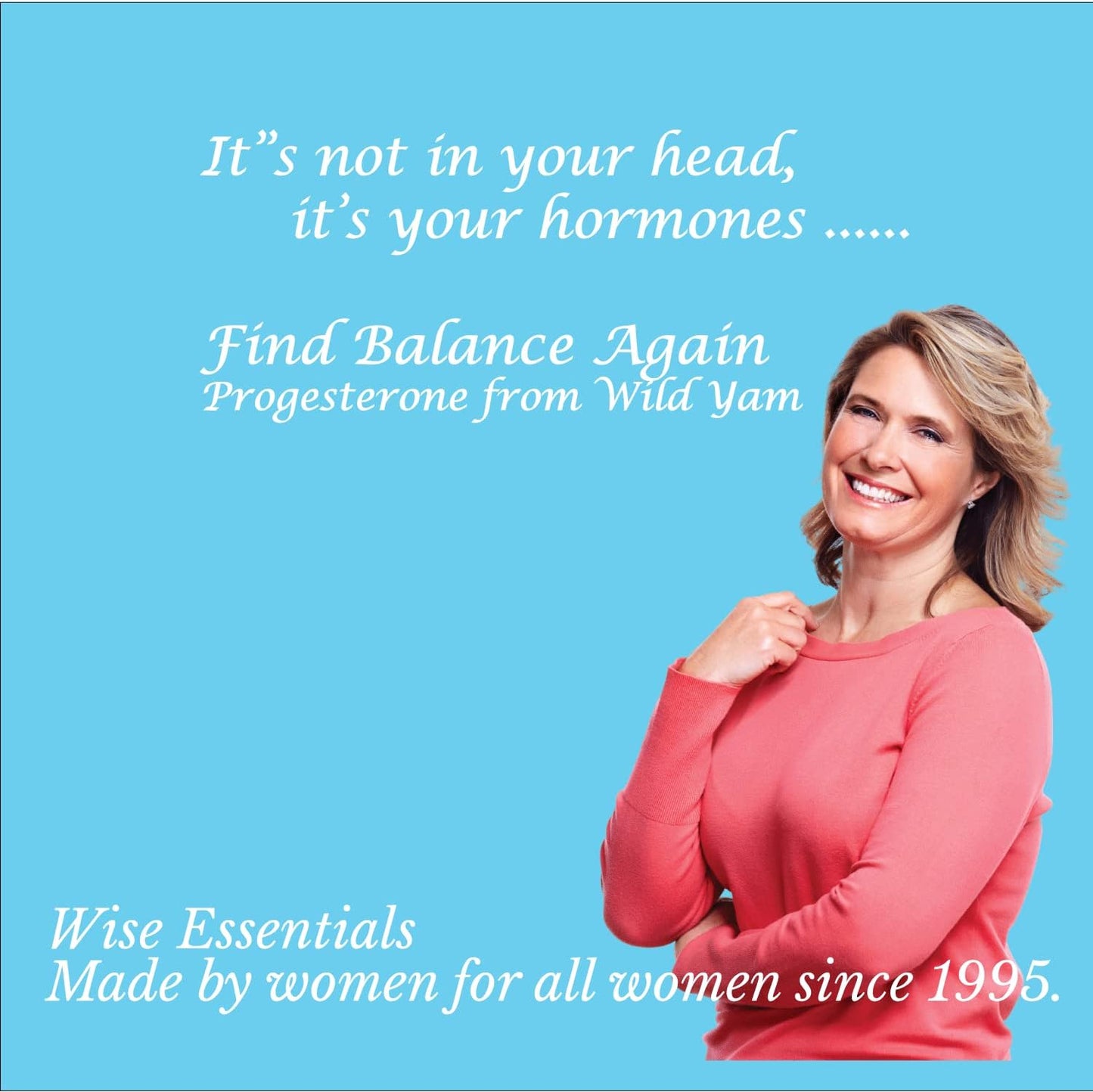 Paraben-Free Wild Yam and Progesterone Cream by Wise Essentials - Non-GMO and Fragrance-Free