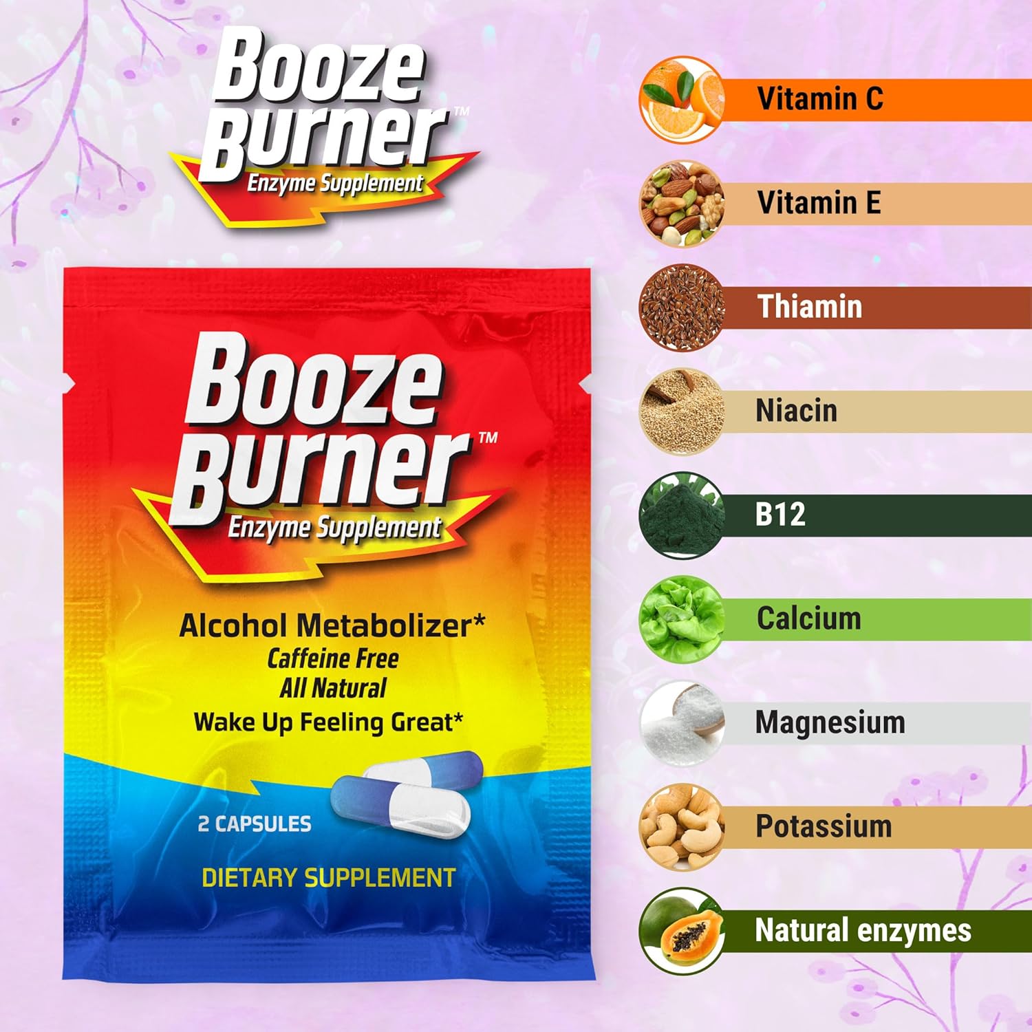 Party Pack Booze Burner |3 Pack| Ultimate Pre-Party Supplement for Over-Indulgence Prevention and Hydration to Reduce Hangovers