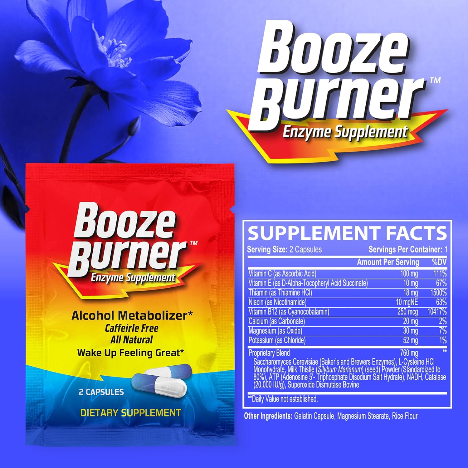 Party Pack Booze Burner |3 Pack| Ultimate Pre-Party Supplement for Over-Indulgence Prevention and Hydration to Reduce Hangovers