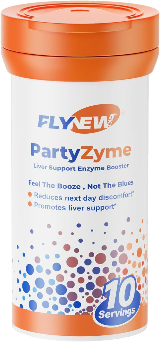 PartyZyme Hangover Relief Pills with DHM, NADH, Vitamin C & L-Theanine - Liver Support for Better Mornings - Travel-Friendly - Made in USA (10 Caps)