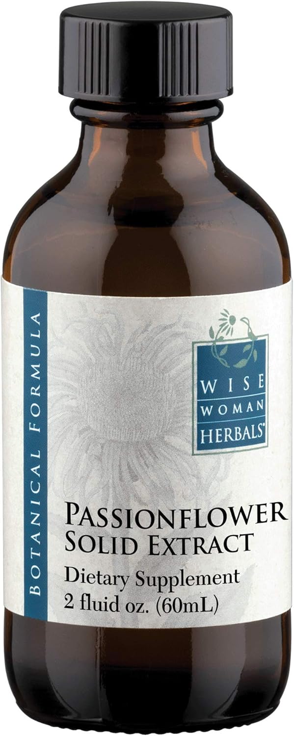 Passionflower Solid Extract - 2 oz Liquid Support for Temporary Tension, Deep Sleep, Mood Balance, Relaxation - Wise Woman Herbals