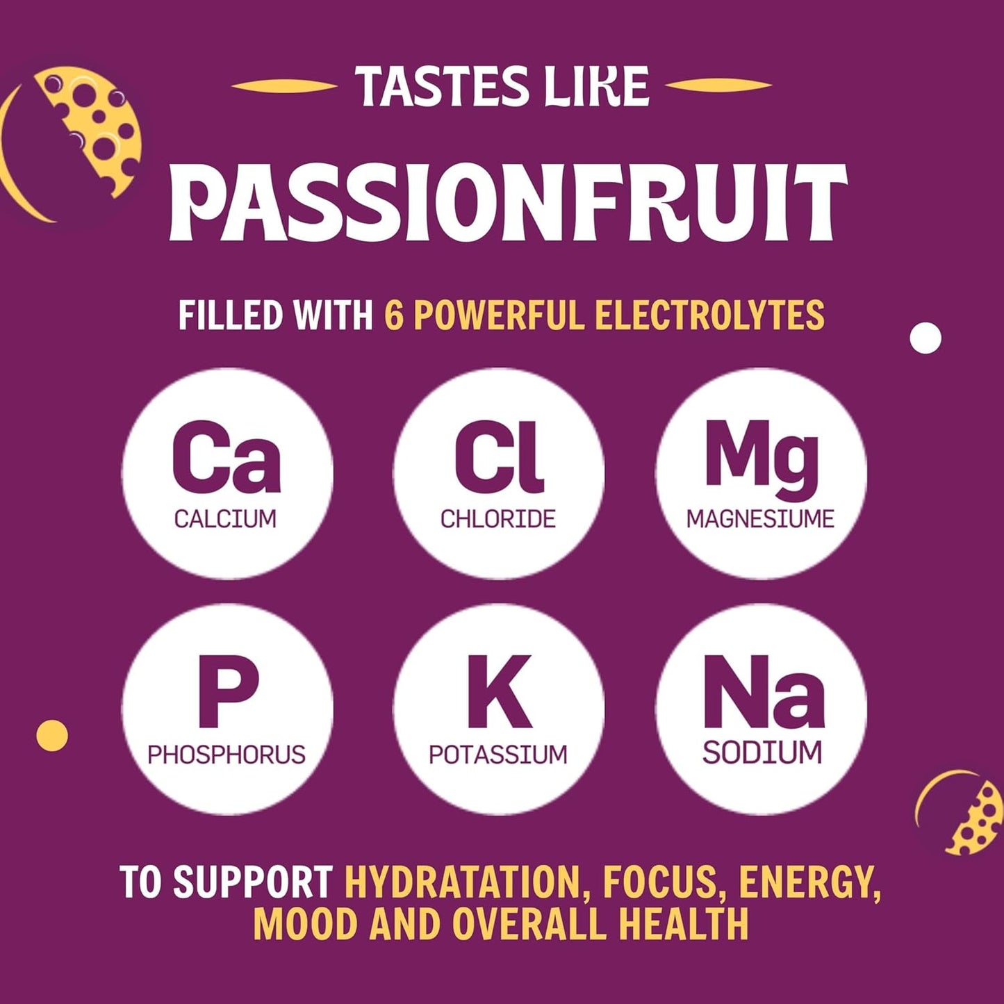 Passionfruit Electrolyte Powder - Sugar-Free Hydration Mix, Zero Calories, Carbs, Artificial Ingredients - Keto, Vegan-Friendly - 90 Servings