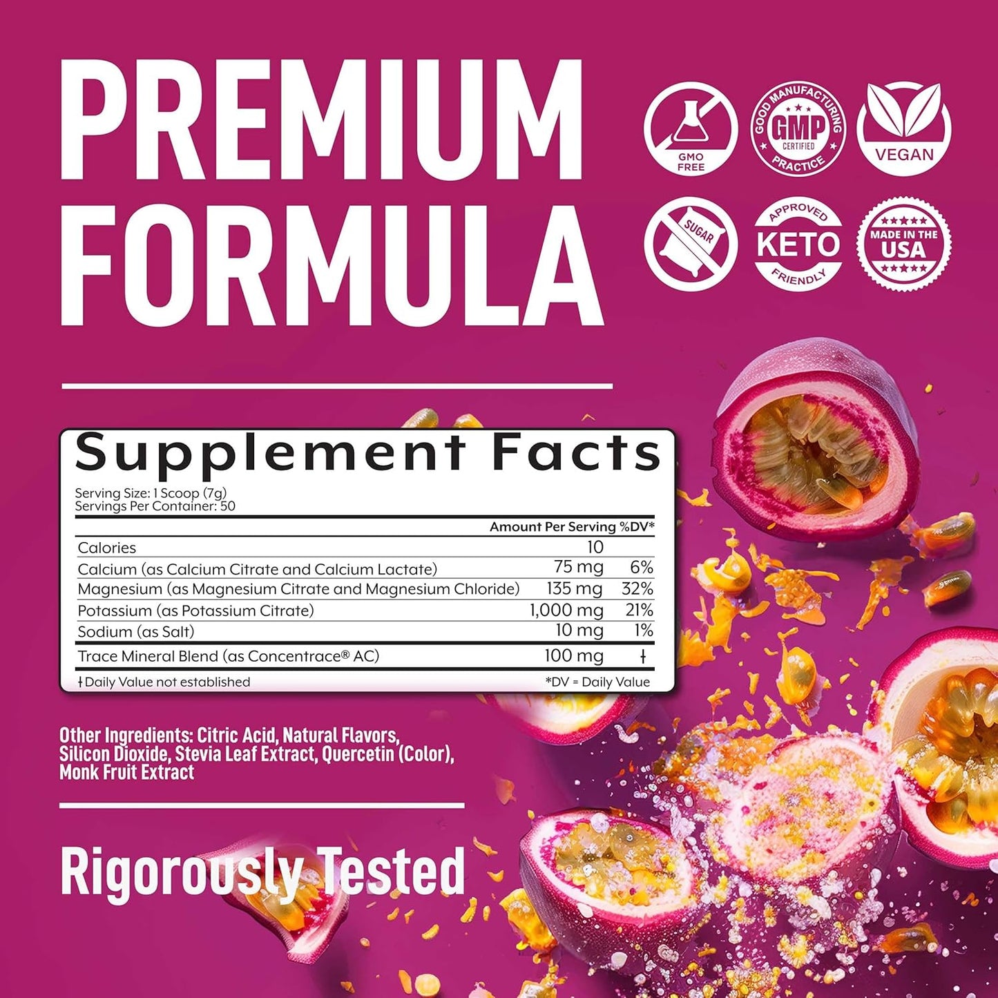 Passionfruit Keto Electrolyte Powder - Sugar-Free Hydration - Sips Like Sunshine - Keto-Friendly Electrolytes