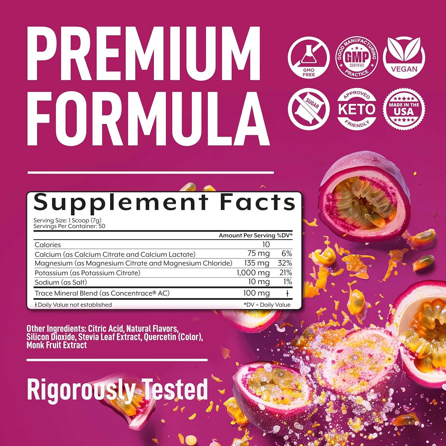 Passionfruit Keto Electrolyte Powder - Sugar-Free Hydration - Sips Like Sunshine - Keto-Friendly Electrolytes