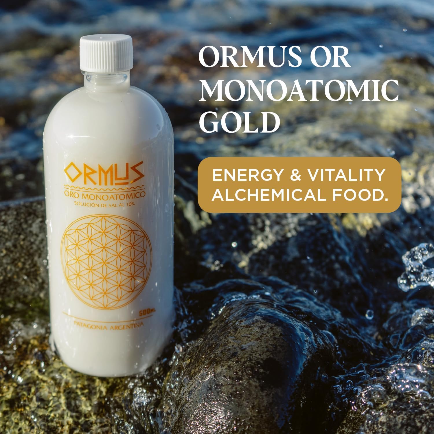 Patagonia Ormus Dabar Frecuencial Gel Pack with Monoatomic Gold and Copper Nanoparticles for Muscle Health and Relaxation
