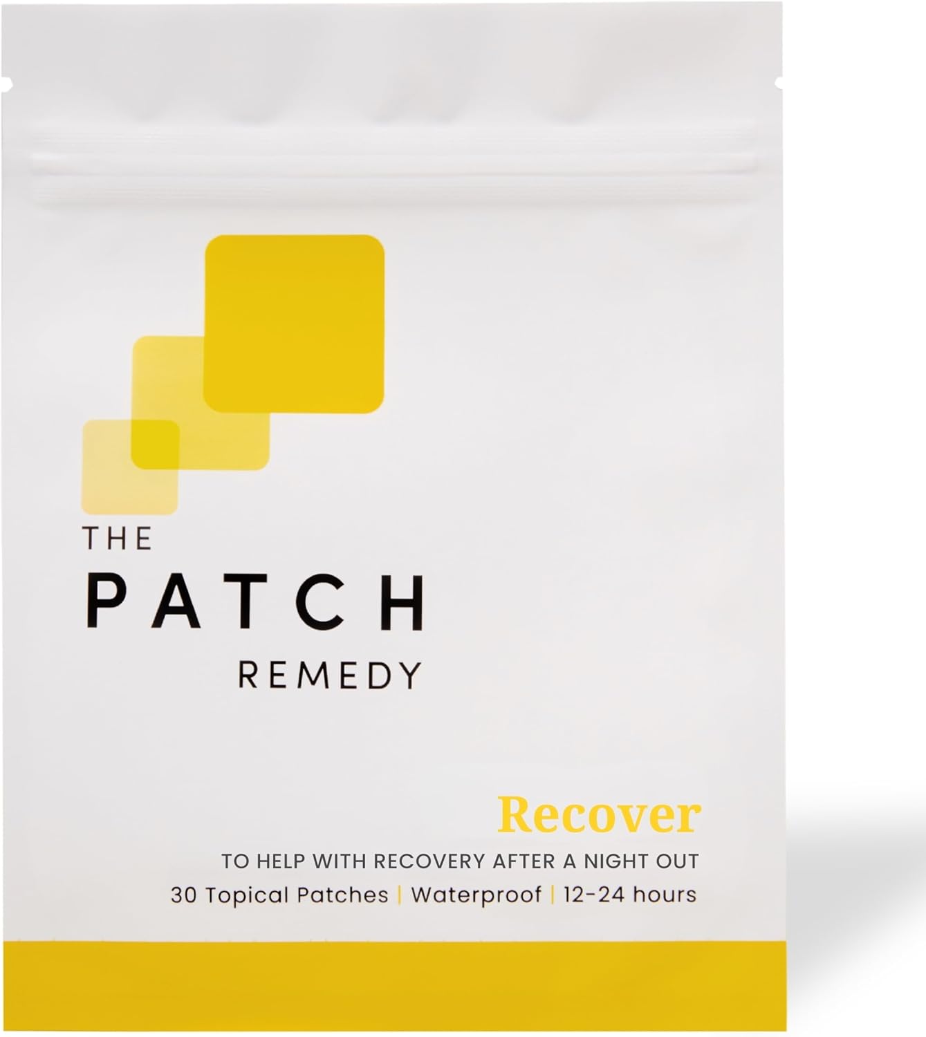 Patch Remedy Recover Patch - 30 Topical Patches with Glutathione & Milk Thistle for Pre & Post Party Recovery