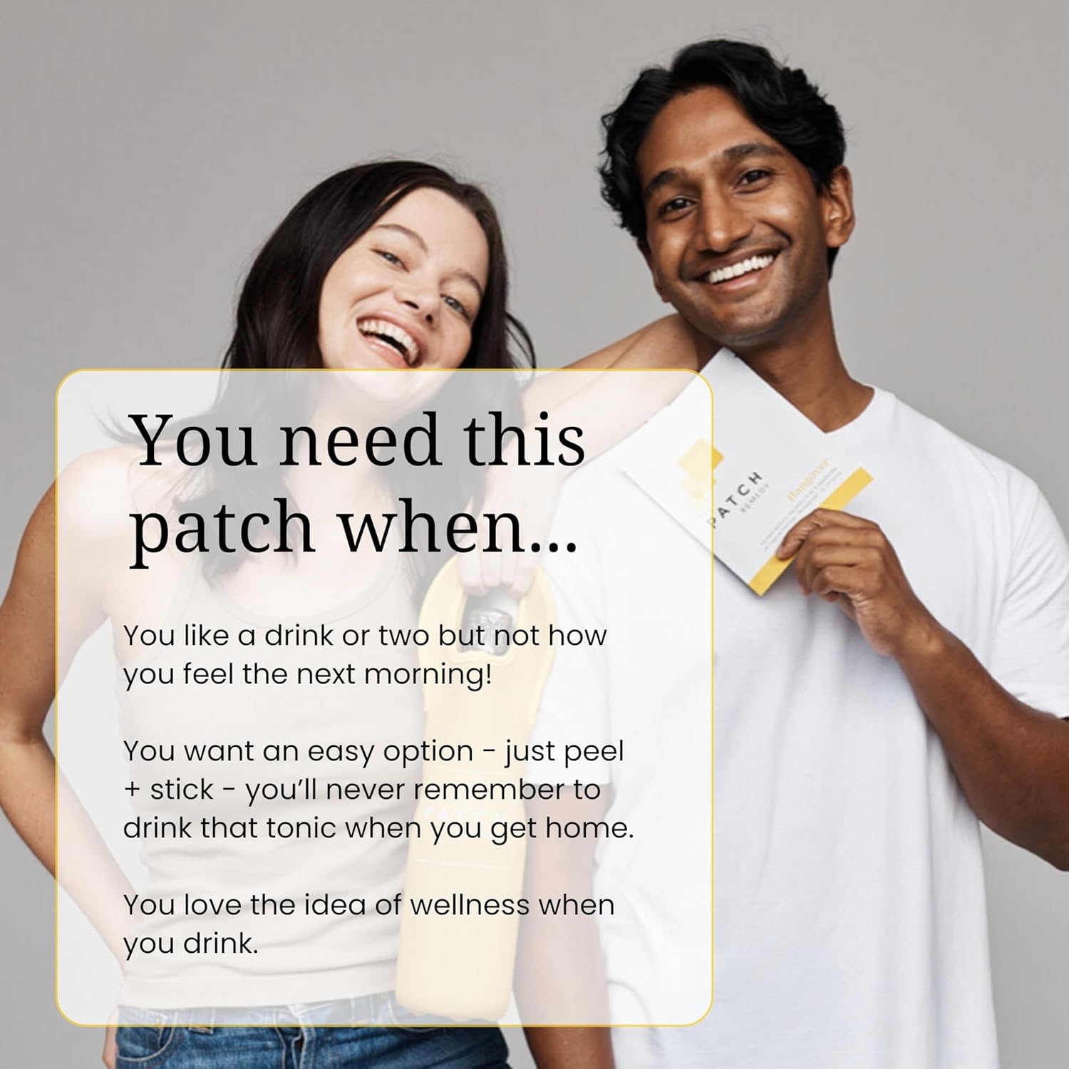 Patch Remedy Recover Patch - 30 Topical Patches with Glutathione & Milk Thistle for Pre & Post Party Recovery