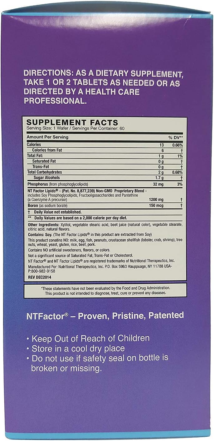 Patented Energy Boost with NT Factor - 60 Mixed Berry Chewable Wafers for Nutritional Therapeutics