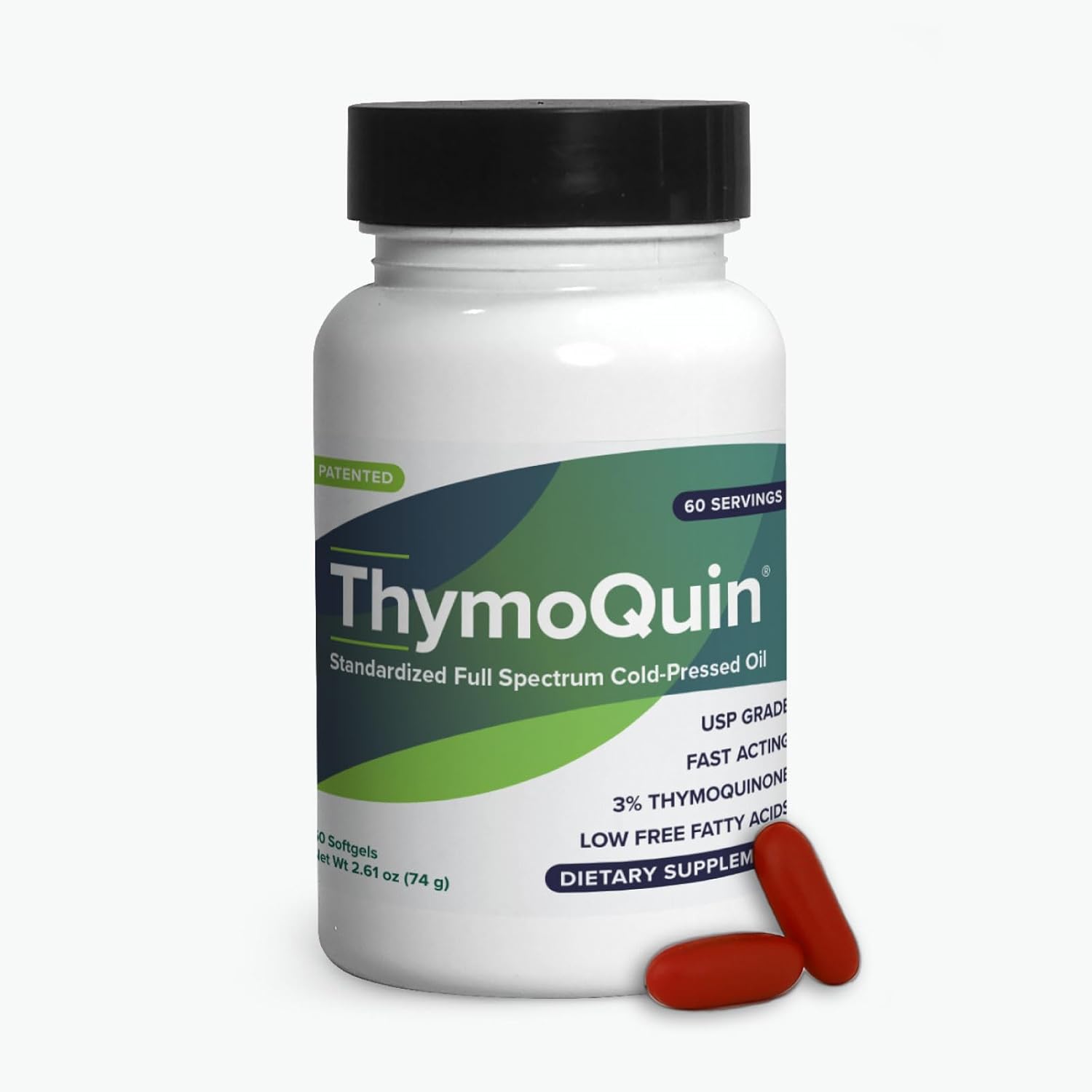Patented Full-Spectrum Cold Pressed Black Seed Oil with 3% Thymoquinone | USP-Grade for Immunity, Skin & Joint Health