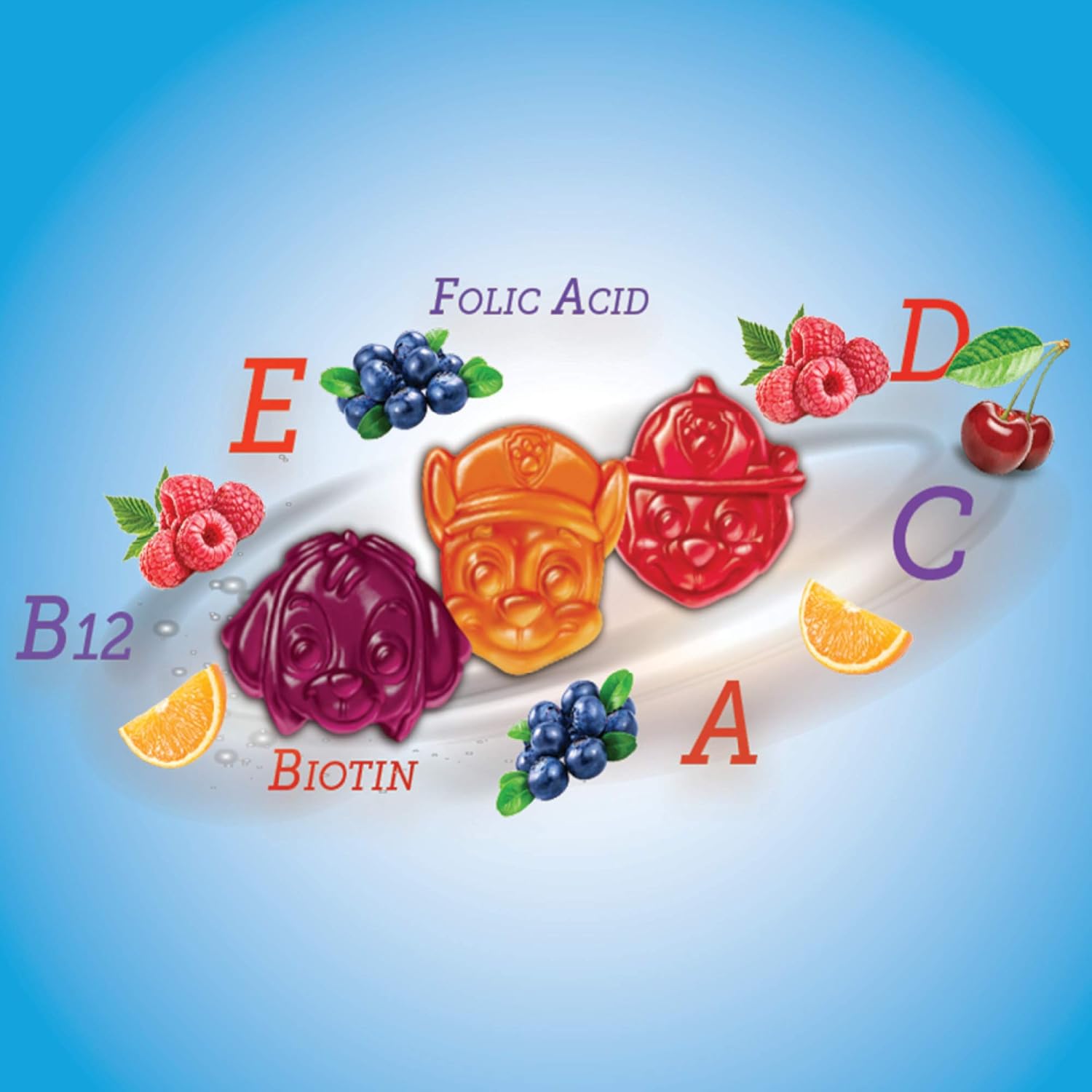 Paw Patrol Gummy Vites Kids Multivitamin - Immune Support - Cherry, Orange, Blueberry - 60 Gummies x 2 Pack