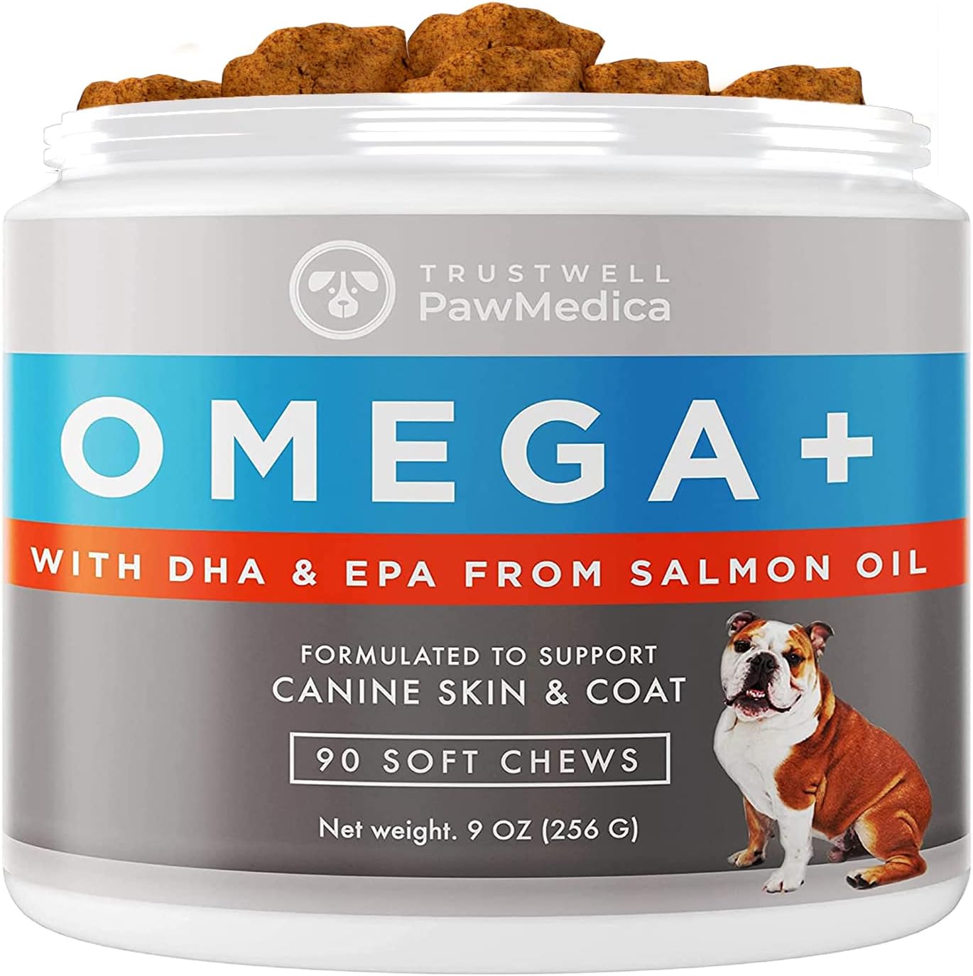 PawMedica Omega 3 Fish Oil Supplement for Dogs, Promotes Healthy Skin & Coat, Vitamin Chews for Dog Allergies