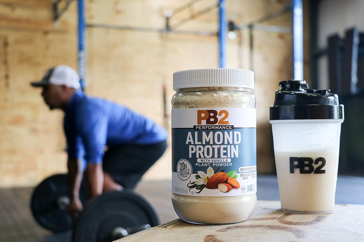 PB2 Almond Protein Powder with Madagascar Vanilla - 1lb Jar - 20g Vegan Plant Based Protein Powder, Non GMO, Gluten Free